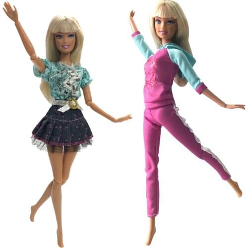 NK Two Set Doll Dress Beautiful Handmade Party ClothesTop Fashion Dress For Barbie Noble Doll Best Child Girls'Gift 026B 3X