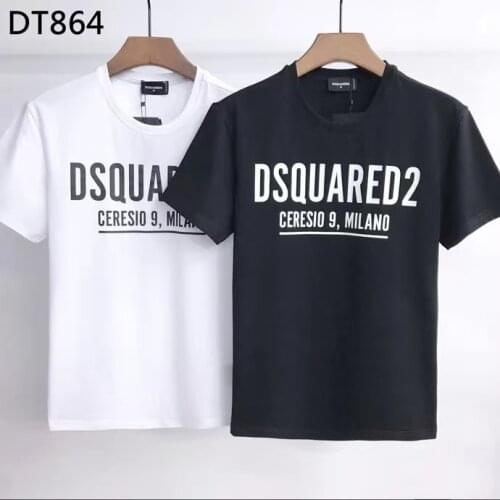 2021 New DSQ2 Trendy Motorcycle Mens Rround Neck T-Shirt DT864