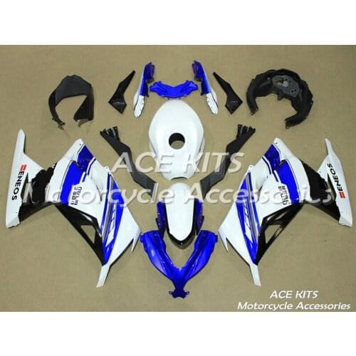 New ABS motorcycle Fairing For Kawasaki Ninja300 2013-2017 Injection Bodywor astonishing blue white black ACE No.806