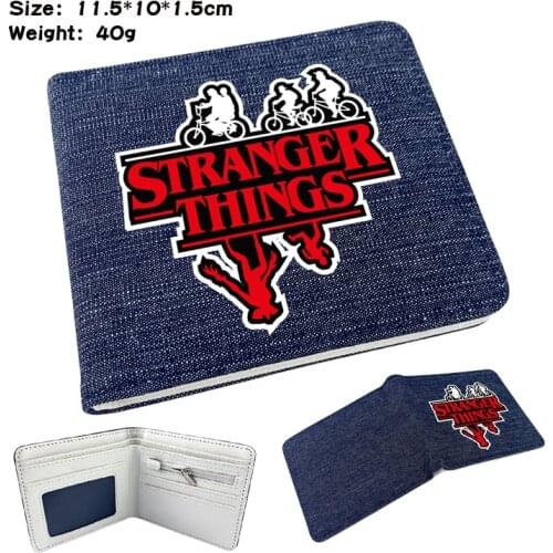 Stranger Things Cartoon Wallet Money Bag Credit/ID Card Holder Bifold Coin Purse Gift