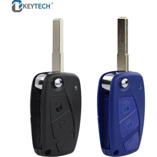 OkeyTech 2/3 Buttons Flip Folding Replacement Remote Car Key Shell Case For Fiat 500 Panda Idea Punto Stilo Ducato SIP22 Blade