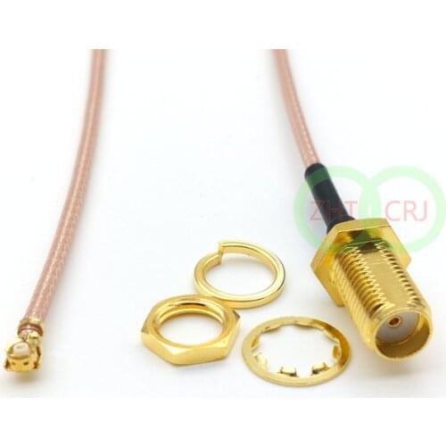 100pcs SMA Female Nut Bulkhead to U FL IPX IPEX RF Coax Adapter RG178