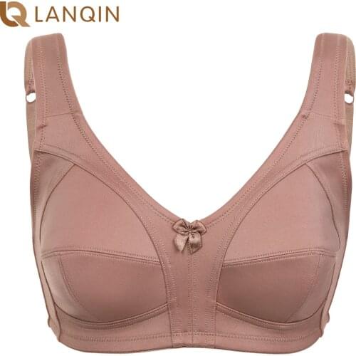 Womens Non-Padded Wire Free Comfort Lift Full Coverage Support Bra Plus Size