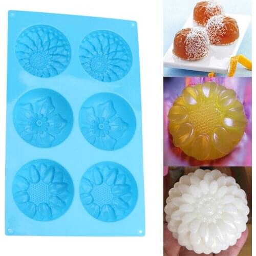 Silicone Soap Cake Mould Fondant Tools Sunflower Handmade Soap Mold Cake Decors Flower Shape DIY Handmade Soap Making Supplies