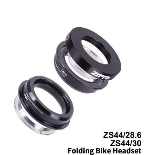 Folding Bike Headset 44mm Steering 1 1/8"28.6mm Straight Tube Fork CNC Mountain Bike Low Profile Semi-Integrated Bicycle Bearing