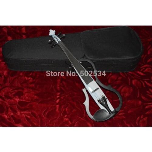 Black/ White/Red/Blue/ Beginner Wood Electric Violin/ Fiddle For Sale, Gift Headphone/ Rosin/ Case And Cable New / violin 4/4