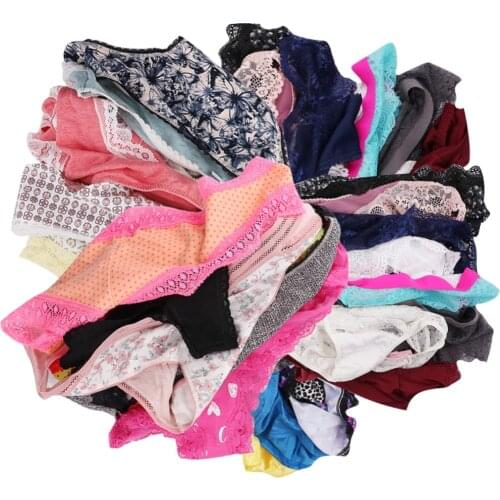 5 Pcs/Lot Random Color Women Briefs Sexy Lace Panties Women Cotton Briefs Underpants Print Underwear