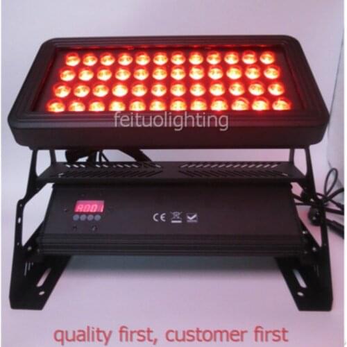 4pcs + CASE Outdoor Led Projector Light 48*10W RGBW Led Wall Washer Flood City Color Light