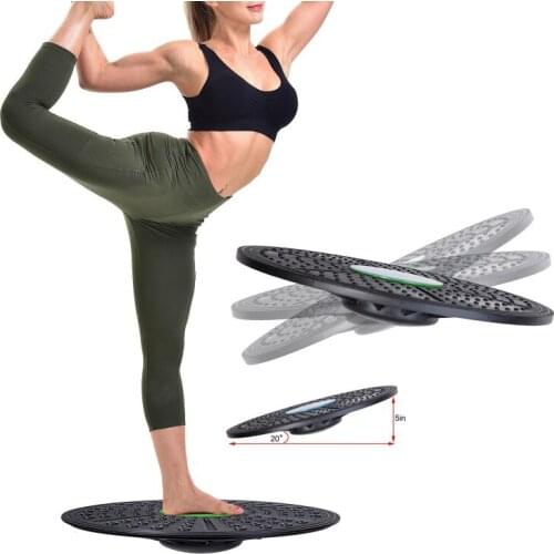 Yoga Balance Board Round Plates Disc Stability Sports Fitness Exercise Trainer Waist Wriggling Fitness Balance Board Tool