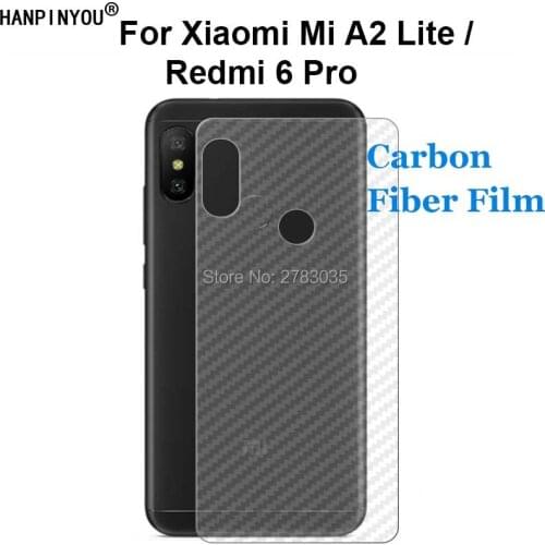 For Xiaomi Mi A2 Lite / Redmi 6 Pro 5.84" 3D Anti-fingerprint Carbon Fiber Back Film Matte Screen Protector (Not Tempered Glass)