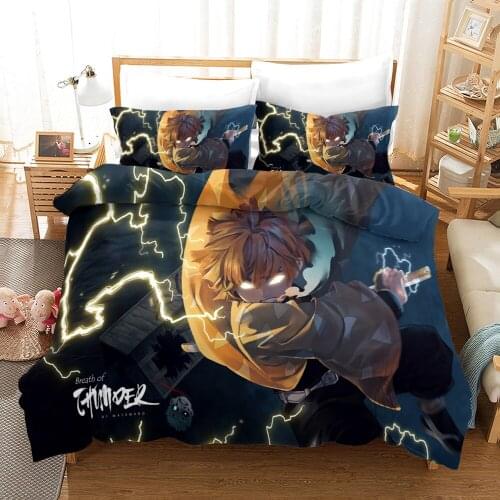 Japanese Anime Dakimakura Demon Slayer Bedding Set Cartoon Anima Duvet Cover for Adults Bed Set Kids 3D Quilt Home Textiles