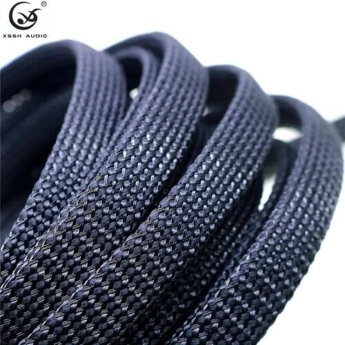 10m/20m 5mm 8mm 15mm 20mm 25m black cotton nylon special shock absorber braided sleeve cable sleeves sheath tube