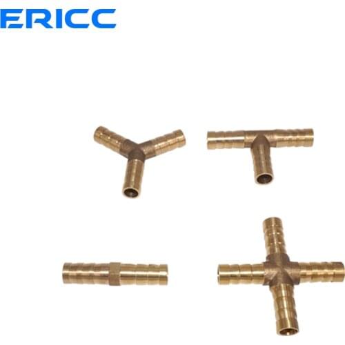 10pcs Pipe Fitting Brass Barb 2/3/4 Way Connector 6/ 8/10/12/16/19mm Hose Copper Pagoda Water Tube Fittings Pneumatic Fittings