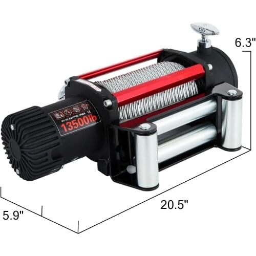 13500lbs/6123.5 kg 12V Recovery Electric Winch Truck Trailer Rope Remote Control
