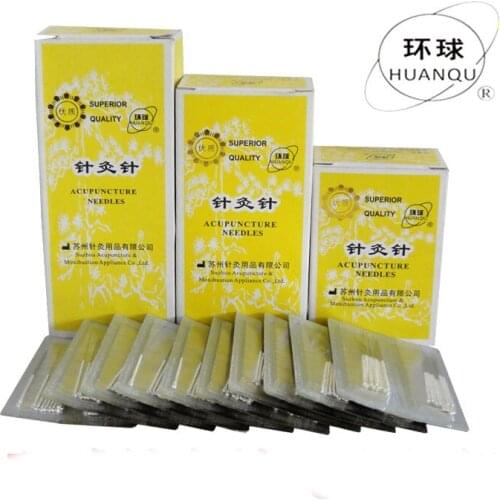 200pcs Huanqiu non-disposable acupuncture silver surface beauty massage acupuncture needle reusable 0.25/30/35/40/45mm