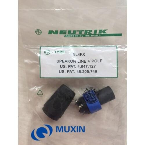2pcs Free Shipping NEUTR1K New type NL4FX Speakon 4 Pole Plug Male Audio Speaker Connectors