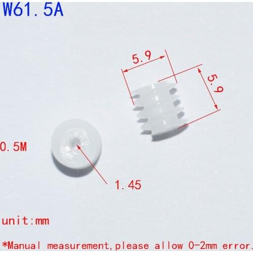 30pcs 1.5mm hole plastic worm gear 0.5M rc car robot ship four six axis aircraft diy toys parts model accessories baby toy for
