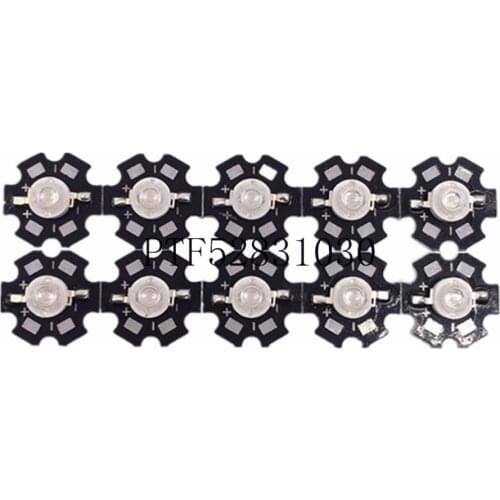 50pcs 3W High Power LED UV Light Chip 395-400nm Ultra Violet with 20mm star pcb DIY