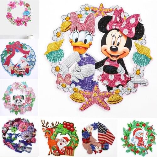 Disney Diamond Painting Mickey Mouse Diamond Mosaic Door Home Wall Decor Special Shaped Drill Diamond Embroidery Cross Stitch