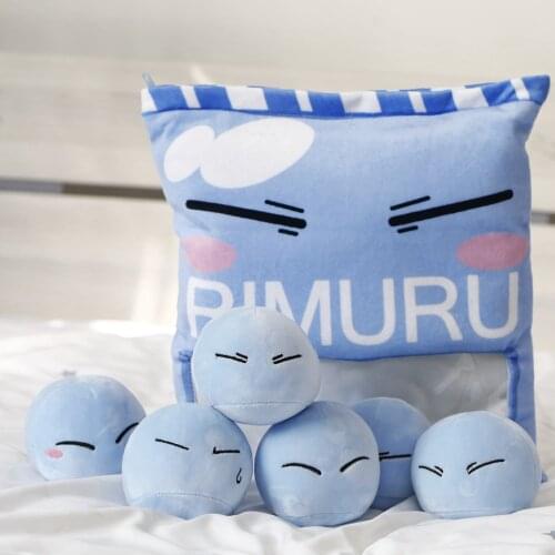 Anime JK Tensei Shitara Slime Datta Ken Rimuru Tempest Cosplay Blue Stuffed Plush Cushion Pillow In Bags Toy Doll Home Decor