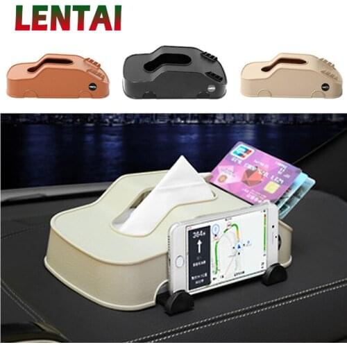 LENTAI 1PC Car Styling Tissue Box & Phone Holder & Cards Clip For Honda Civic Accord Subaru Impreza Forester XV Nissan Qashqai