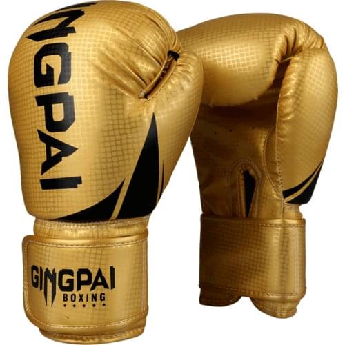 GINGPAI Boxing Gloves For Men Women Children 6-12oz Comfortable Ventilate Sanda kickboxing MMA Taekwondo karate Training Mittens