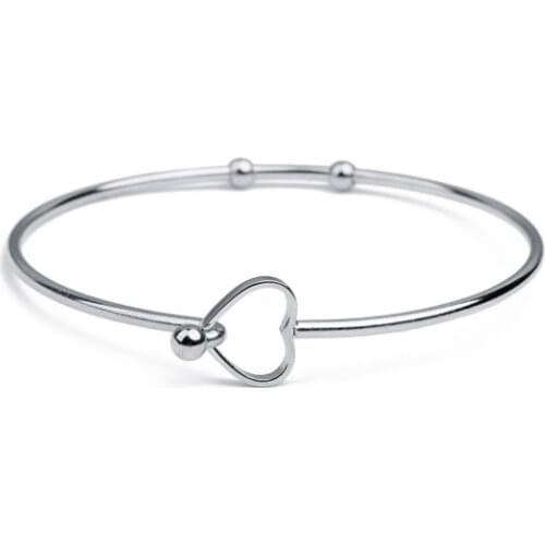 2pcs/LOT 63mm Stainless Steel Adjustable Open Cuff Men Women Bracelets Trendy Simple Bangles Wholesale