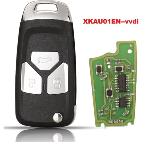 Jingyuqin For Xhorse XKAU01EN Wire Universal Flip Remote Key 3 Button For Audi English Version 3buttons