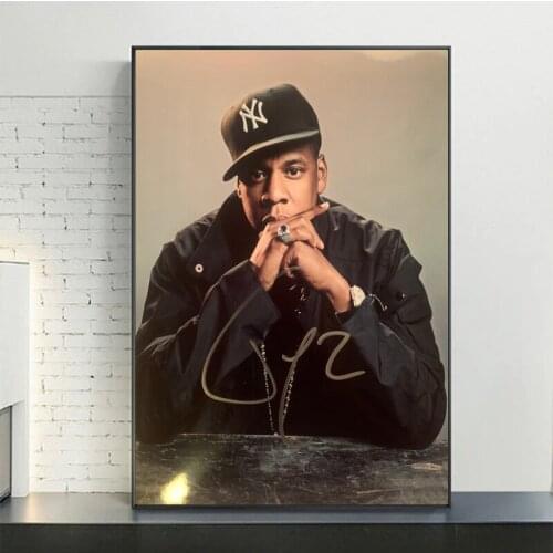 Autographed Jay-Z Hip Hop Legends High Quality Canvas Painting and Poster Rapper Print Wall Art Modern Home Decor Cuadros