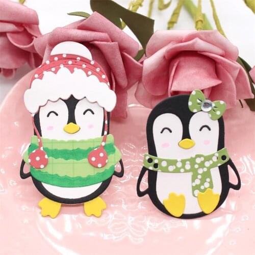 KLJUYP Cute Penguin Builder Metal Cutting Dies Scrapbook Paper Craft Decoration dies scrapbooking
