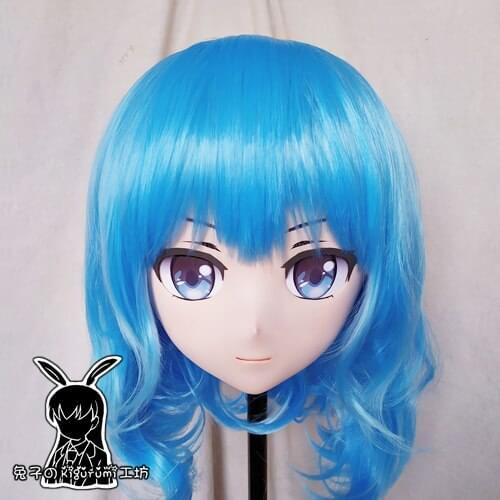 KM5180)Top Quality Handmade Female Resin Cosplay Japanese Role Play Kigurumi Mask Crossdresser Doll Transgender Mask