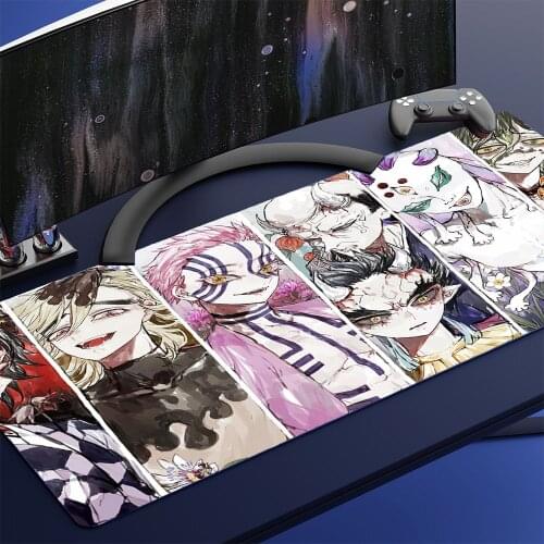The Demon Slayer Mouse Pad Gamer Keyboard Japan Devils Blade Desk Mat Computer Table Gaming Mausepad Anime Deskpad Non-slip Mat