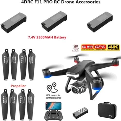 4DRC F11 PRO 5G 4K GPS Brushless RC Drone Parts 7.4V 3000MAH Battery Propeller F11 PRO RC Drone Accessories F11 Battery Blades