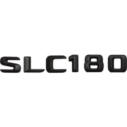 Matt Black " SLC 180 " Car Trunk Rear Letters Words Number Badge Emblem Decal Sticker for Mercedes Benz SLC Class SLC180