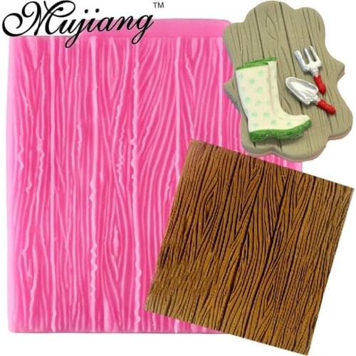 Mujiang Tree Bark Texture Stripe Cake Border Silicone Mold Party Cupcake Fondant Cake Decorating Tools Chocolate Gumpaste Moulds