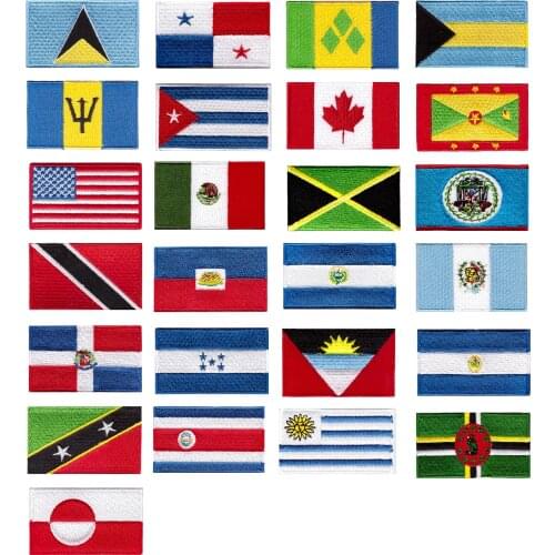 North American flag embroidery patches for clothing Hot Sale Promotion Mexico Country Flag patches