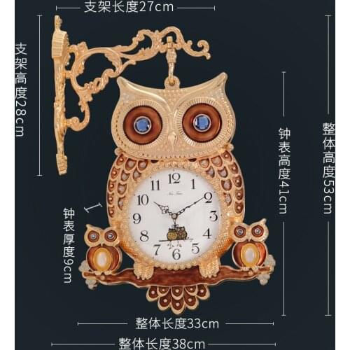 Double Face Nordic Wall Clock Creative Silent Digital Electronic Wall Clock Vintage Luxury Relogio Parede Home Decoration 50ZB50