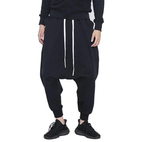 2019 New Streetwear Baggy Pants Hip Hop Jogger Pants Male Sweatpants Cotton Casual Harem Trousers Men Drop Shipping LBZ40