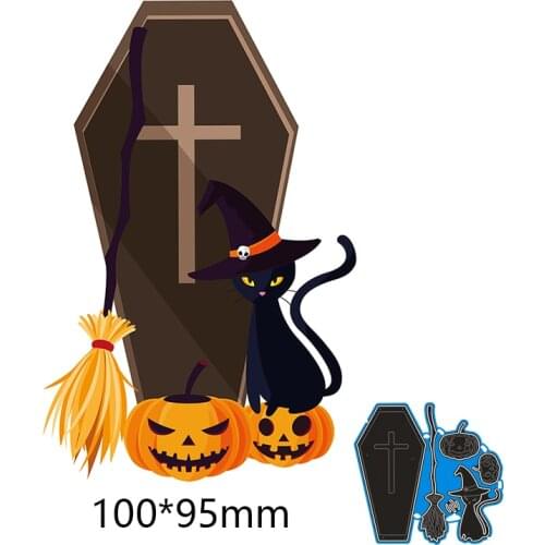 100*95mm Halloween new Metal Cutting Dies for card DIY Scrapbooking stencil Paper Craft Album template Dies