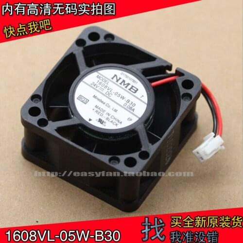 NEW NMB-MAT Minebea 1608VL-05W-B30 4020 24V Double Ball bearing cooling fan