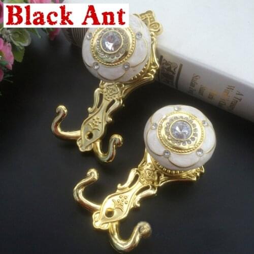 Wholesale Hooks for Curtain Holder Home Decoration Curtain Tassels Tiebacks Pendant Accessories Curtains Hat Wall Hooks T122#20