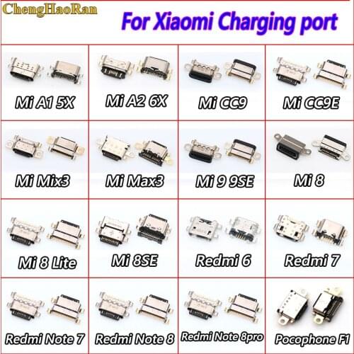 Micro USB Port Dock Charger Connector Flex Cable Repair Parts For Xiaomi Mi A1 A2 8 9 CC9E Max3 Mix 3 Redmi Note 7 8 Pro F1