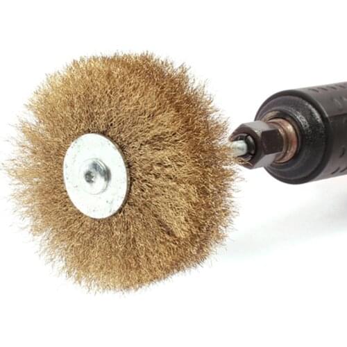 Polished Steel Wire Brush Wheel 80*6mm Wire Rust Grinding Petiole For Rotary Electric Abrasive Tools 1Pc