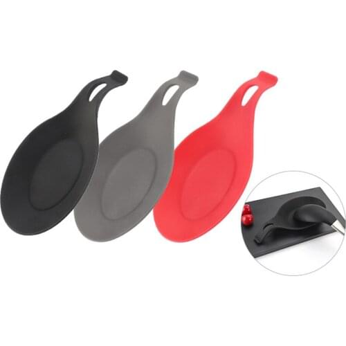 Silicone Spoon Pads Mats Heat Resistant Placemat Kitchen Utensils Spatula Trays Racks for Household Kitchen Cooking Accessories