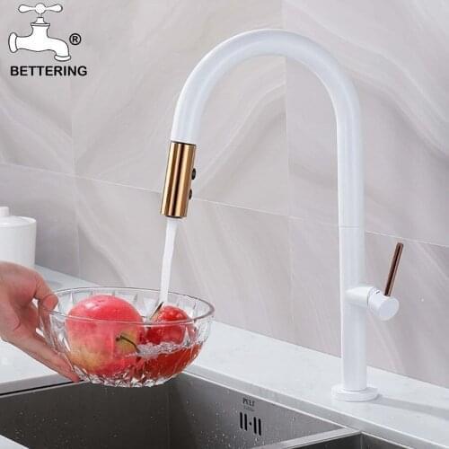 Kitchen Faucet Pull Out Stream Deck Black Kitchen Tap Cold Hot Water Mixed Taps Sink Tap Brass Kitchen Mixer Torneira De Cozinha
