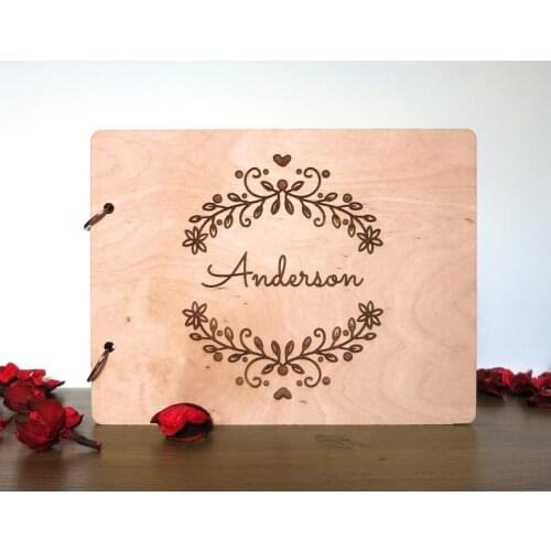 Wedding Guest Book, Personalized Wedding Book, Rustic Wedding Guests Book