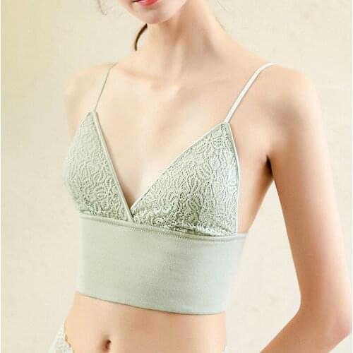 Thin Bra For womens Sexy Seamless Bra lace triangle cup cushion Push Up Bralette Brassiere cotton breathable vest bra