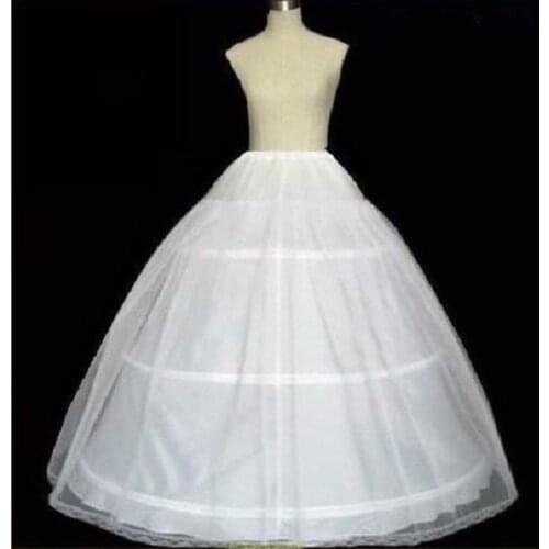 High Quality White 3 Hoops Petticoat Underskirt For Wedding Dress Bridal Gowns In Stock 2020