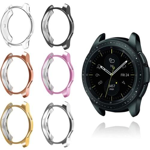 TPU Electroplated Protector Case Cover For Samsung Galaxy Watch 42mm 46mm Transparent Clear S3 Protective Shell Frame