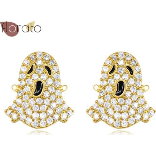 Grimace CZ Stud Earrings 925 Sterling Silver Ear Needle Minimalist For Women Earrings Exquisite Earrings Birthday Gift